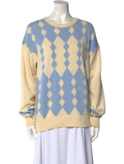 Pre-owned Dior Printed Crew Neck Sweater In Neutral