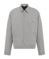 Dior Printed Denim Jacket In Gray