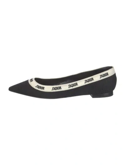 Pre-owned Dior Printed Embroidered Accent Flats In Multi