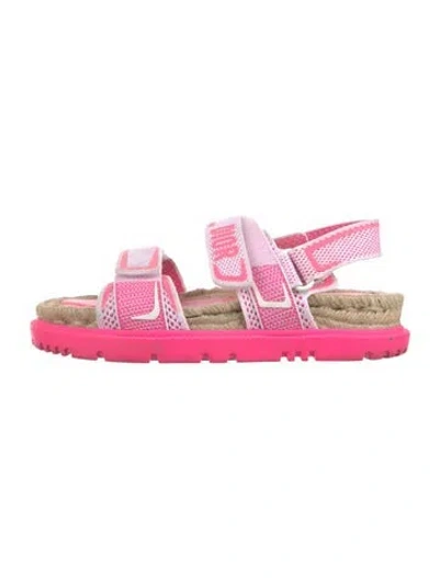 Pre-owned Dior Printed Espadrilles In Pink