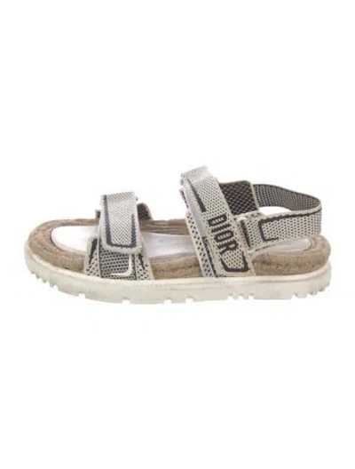 Pre-owned Dior Printed Espadrilles In White