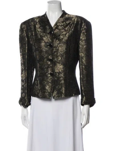 Pre-owned Dior Printed Evening Jacket In Green