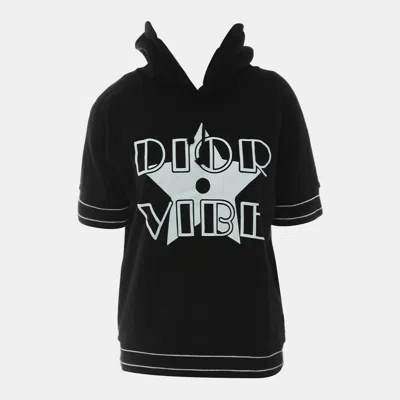 Pre-owned Dior Printed Hoodie Jacket M In Black