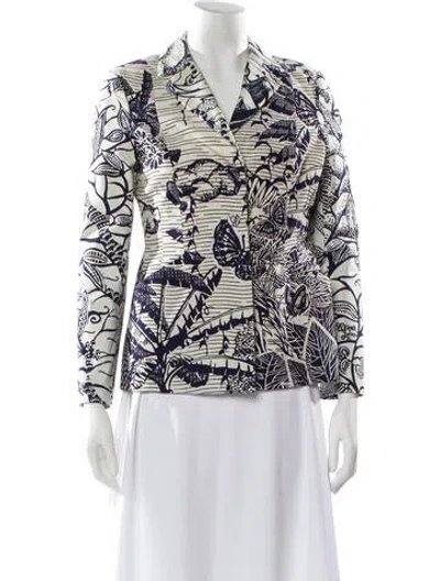 Pre-owned Dior Printed Jacket In Blue