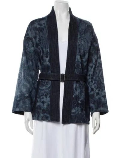 Pre-owned Dior Printed Jacket In Blue