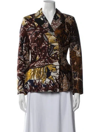 Pre-owned Dior Printed Jacket In Brown