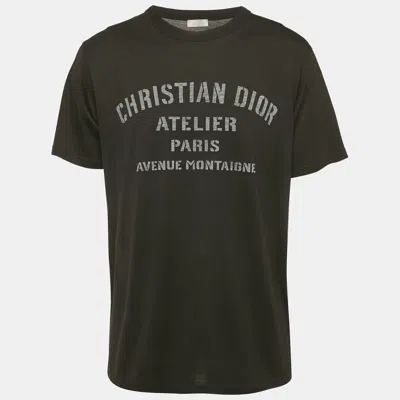 Pre-owned Dior Printed Jersey T-shirt L