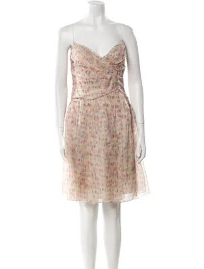 Pre-owned Dior Printed Knee-length Dress In Neutral