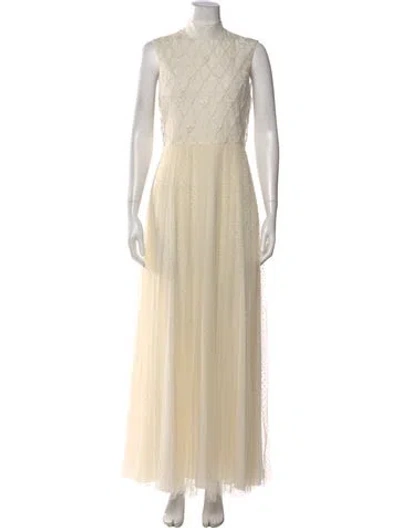Pre-owned Dior Printed Long Dress In Neutral