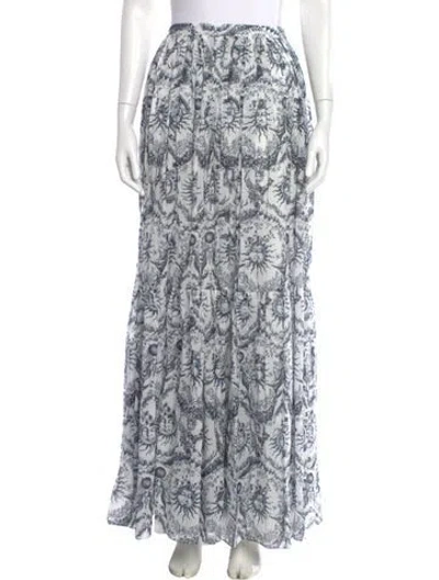 Pre-owned Dior Printed Long Skirt In Blue
