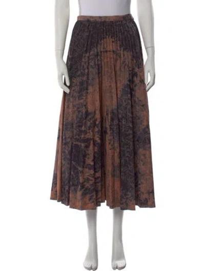 Pre-owned Dior Printed Long Skirt W/ Tags In Neutral