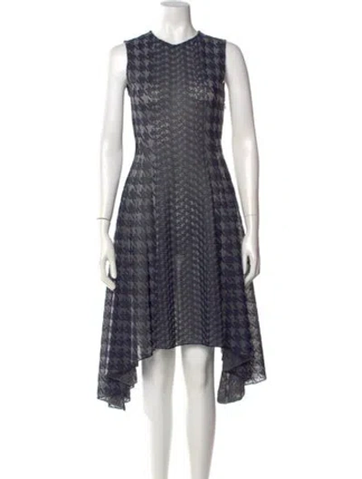 Pre-owned Dior Printed Midi Length Dress In Blue