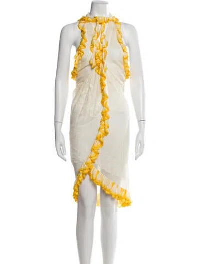 Pre-owned Dior Printed Midi Length Dress In Neutral