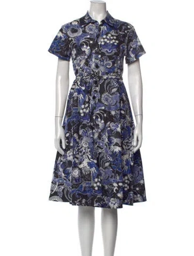 Pre-owned Dior Printed Midi Length Dress In Purple