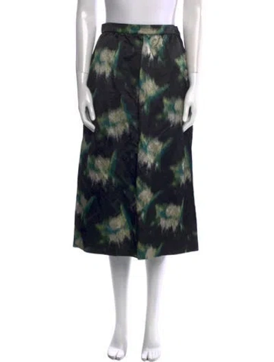 Pre-owned Dior Printed Midi Length Skirt In Black