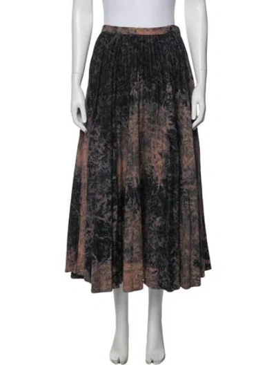 Pre-owned Dior Printed Midi Length Skirt In Blue