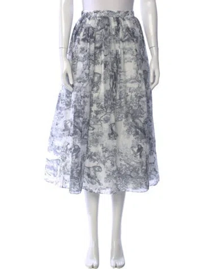 Pre-owned Dior Printed Midi Length Skirt In Multi