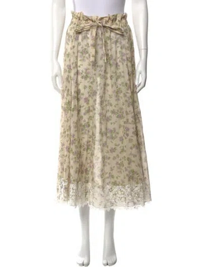 Pre-owned Dior Printed Midi Length Skirt In Neutral