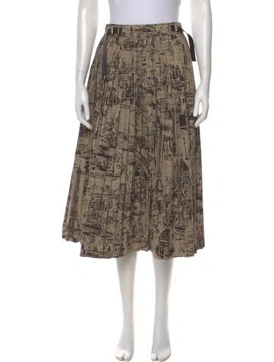 Pre-owned Dior Printed Midi Length Skirt In Neutral