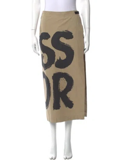 Pre-owned Dior Printed Midi Length Skirt In Neutral