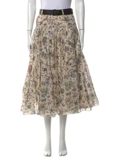 Pre-owned Dior Printed Midi Length Skirt In Neutral