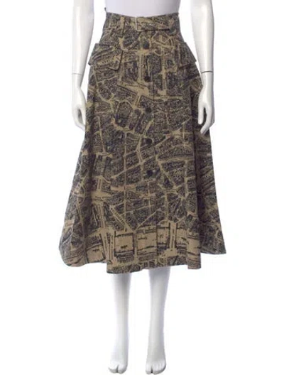 Pre-owned Dior Printed Midi Length Skirt In Neutral