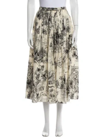 Pre-owned Dior Printed Midi Length Skirt In Neutral