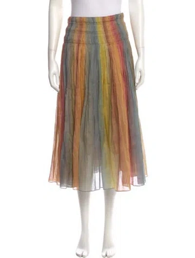 Pre-owned Dior Printed Midi Length Skirt In Pink