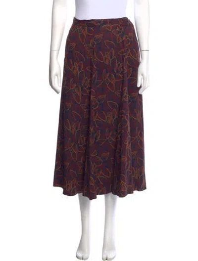 Pre-owned Dior Printed Midi Length Skirt In Purple