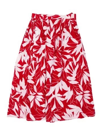 Pre-owned Dior Printed Midi Length Skirt In Red