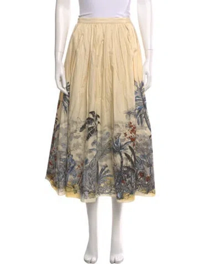 Pre-owned Dior Printed Midi Length Skirt W/ Tags In Neutral