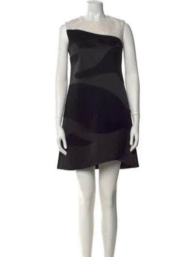 Pre-owned Dior Printed Mini Dress In Black