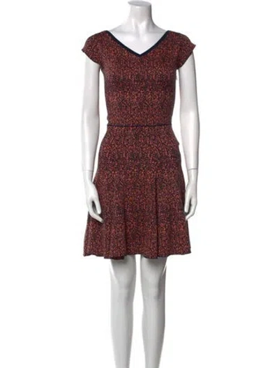 Pre-owned Dior Printed Mini Dress In Multi