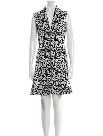 Pre-owned Dior Printed Mini Dress In Neutral
