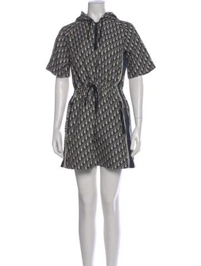 Pre-owned Dior Printed Mini Dress In Neutral