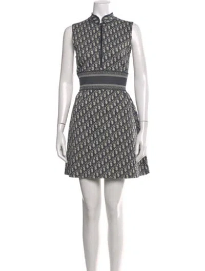 Pre-owned Dior Printed Mini Dress In Neutral