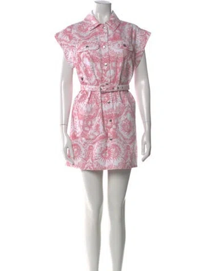 Pre-owned Dior Printed Mini Dress In Pink