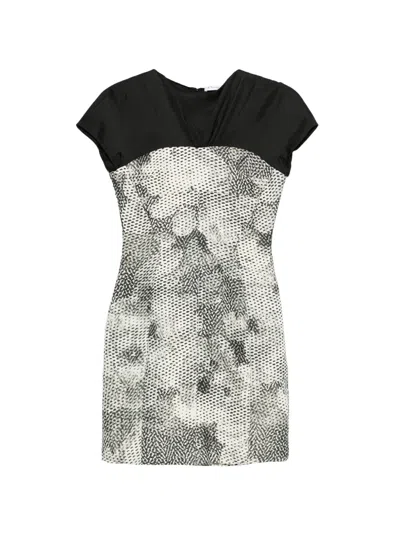 Pre-owned Dior Printed Mini Dress In White
