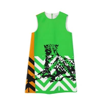 Dior Printed Mini Dress Women In Green