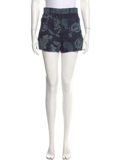 Pre-owned Dior Printed Mini Shorts In Blue