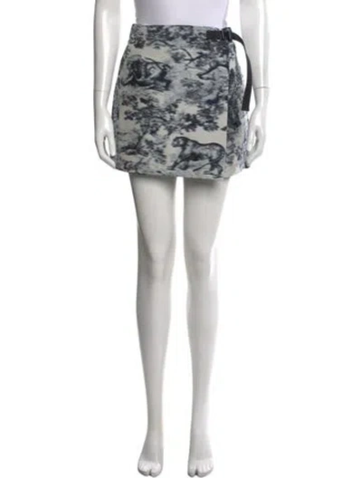 Pre-owned Dior Printed Mini Shorts In Blue