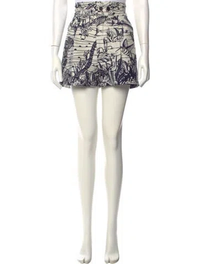 Pre-owned Dior Printed Mini Shorts In Neutral