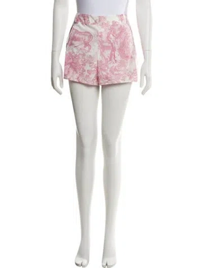 Pre-owned Dior Printed Mini Shorts W/ Tags In Pink