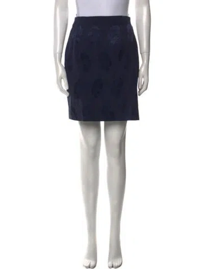 Pre-owned Dior Printed Mini Skirt In Blue