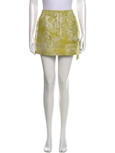 Pre-owned Dior Printed Mini Skirt In Green