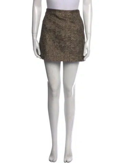 Pre-owned Dior Printed Mini Skirt W/ Tags In Gray