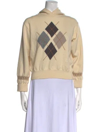Pre-owned Dior Printed Mock Neck Sweater In Neutral