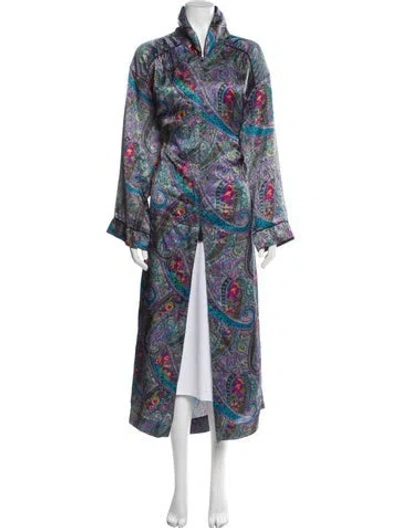 Pre-owned Dior Printed Nightgown In Blue