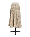 Dior Printed Pleated Skirt In Nude