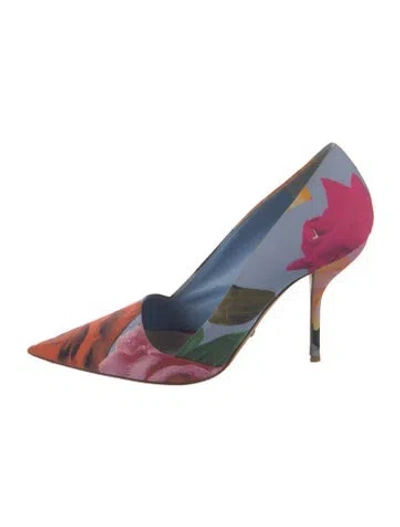 Pre-owned Dior Printed Pumps In Blue